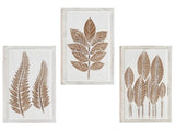 Art Decor 3 pcs Brown and White 40 x 40 x 1.5 cm 42046760
