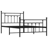 Bed Frame Black Steel Single Industrial Bed Frame Rectangular 353550