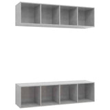 Wall-mounted TV Cabinets 2 pcs Concrete Grey Engineered Wood 3079785