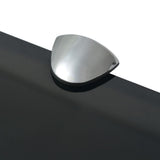 Floating Shelf Set of 2 Black Tempered safety glass 100x20 cm 3051533