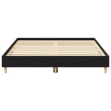Bed Frame Black Oak 203 x 153 x 25 cm Engineered Wood 3329281