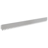 Lawn Edging 50 pcs 103 x 10 cm Steel Silver 8008341