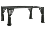 3 x 4m Aluminium Frame Pergola, with Retractable Roof - Dark Grey T3398P317621