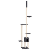 Floor to Ceiling Cat Tree Dark Grey 258.5-284.5 cm 171719