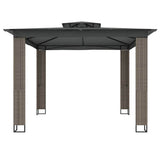 Gazebo with Double Roof Anthracite 2.94x2.94 m Steel 368445
