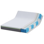 Mattress White and Grey 140 x 190 cm Pocket Spring 4106374