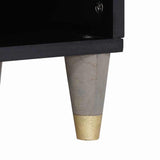TV Cabinet with Drawer Grey 100 x 33 x 46 cm Solid Mango Wood 4018788