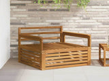 2 Piece Outdoor Sofa Natural 3436379