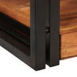Bedside Table Brown and Black 38 x 33 x 58 cm Solid Wood Acacia 4016734
