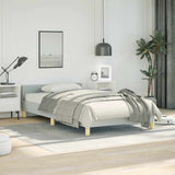 Bed Frame without Mattress Light Grey Twin XL Fabric 347450