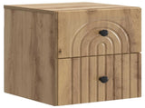 Wall-Mounted Bedside Cabinet 2 pcs Artisan Oak Engineered Wood 898144