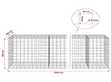 Gabion with 5 mm Wire and 10x10 cm Mesh 550x100x100 cm 3465317