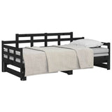 Pull-out Day Bed without Mattress Black 2x cm 820346