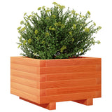 Garden Planter Wax Brown 40x40x26.5 cm Solid Wood Pine 847290