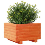ZNTS Garden Planter Wax Brown 40x40x26.5 cm Solid Wood Pine 847290