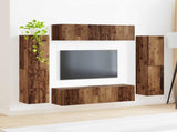 TV Cabinet Set 8 pcs Old Wood Engineered Wood 3409139