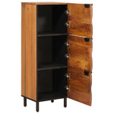 Highboard Acacia Brown Finish 40 x 33 x 110 cm Solid Mango Wood 4017929