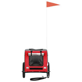 Pet Bike Trailer Red and Grey Oxford Fabric and Iron 93824