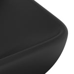 ZNTS Luxury Basin Rectangular Matt Black 71x38 cm Ceramic 146964