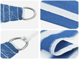 Sunshade Sail 4 x 5 m HDPE Rectangular Blue and White 42032894
