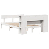 Bookcase Bed without Mattress White 120x200 cm Solid Wood Pine 3321773