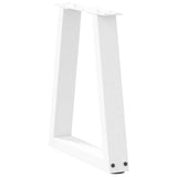 ZNTS Dining Table Legs V-Shape 2 pcs White 38x cm Steel 4012545