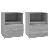 Bedside Cabinets 2 pcs Grey Sonoma 40x40x50 cm Engineered Wood 815819