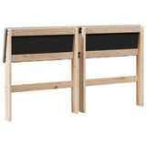 Upholstered Headboard Taupe 140 cm Solid Pine Wood 879232
