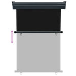 Balcony Side Awning 125x250 cm Black 48418
