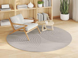 Area Rugs Round GALATI Cream 160 CM Polyester 42022802