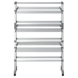 Laundry Drying Rack with Wheels 89x64x129 cm Aluminium 154603
