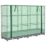 Raised Bed with Greenhouse Cover Rattan Look 160x40x123 cm 4015854