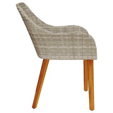 Garden Chair 2 pcs Light Grey 62.5 x 55 x 82 cm Poly Rattan 42006216