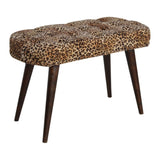 Leopard Print Deep Button Bench IN1272