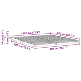 Bed Frame White 200 x 200 cm Solid Pine Wood 873059