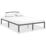 ZNTS 284666 Bed Frame without Mattress Grey Metal 160x200 cm