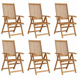 Folding Garden Chairs 6 pcs Solid Acacia Wood 3065516