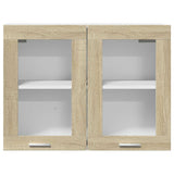 Hanging Glass Cabinet Lyon Sonoma Oak 80x31x60 cm Engineered Wood 849624