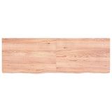 Wall Shelf Light Brown 120x40x cm Treated Solid Wood Oak 363694