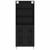 Highboard 2 pcs Black Oak Engineered Wood 3403173
