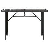2 Piece Garden Dining Set with Cushions Black Poly Rattan 366329