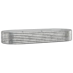 Garden Raised Bed Galvanised Steel 249x100x36 cm Silver 318997