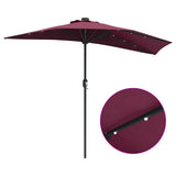 Garden Parasol Bordeaux Red 294 x 150 x 223 cm 42003263