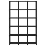 15-Cube Display Shelf Black 103x30x175.5 cm Fabric 322618