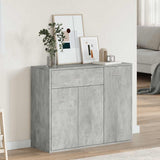 800679 Sideboard Concrete Grey 88x30x70 cm Engineered Wood