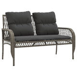 4 Piece Garden Sofa Set with Cushions Grey Poly Rattan 368729