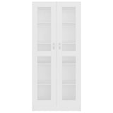 Vitrine Cabinet White 82.5x30.5x185 cm Engineered Wood 802768