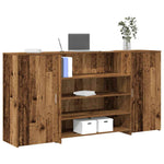 Reception Desk Old Wood 200x50x103.5 cm Engineered Wood 3324185