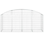 Arched Gabion Basket 200x50x80/100 cm Galvanised Iron 153474