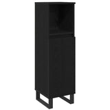 Bathroom Furniture Set with Storage 3 pcs Black Engineered wood 3378512